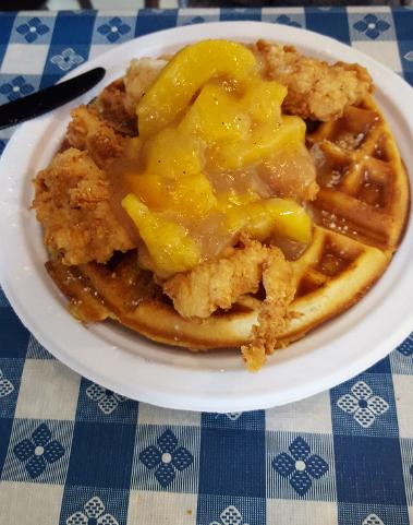 Chicken & Waffles from Julia Belle's in Florence